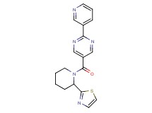 2-(3-pyridinyl)-5-{[2-(1,3-thiazol-2-yl)-1-piperidinyl]carbonyl}pyrimidine