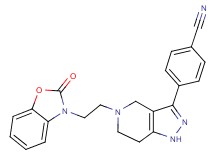 4-{5-[2-(2-oxo-1,3-benzoxazol-3(2H)-yl)ethyl]-4,5,6,7-tetrahydro-1H-pyrazolo[4,3-c]pyridin-3-yl}benzonitrile
