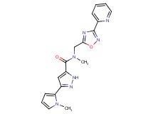 N-methyl-3-(1-methyl-1H-pyrrol-2-yl)-N-{[3-(2-pyridinyl)-1,2,4-oxadiazol-5-yl]methyl}-1H-pyrazole-5-carboxamide