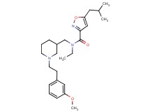 N-ethyl-5-isobutyl-N-({1-[2-(3-methoxyphenyl)ethyl]-3-piperidinyl}methyl)-3-isoxazolecarboxamide