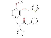 N,2-dicyclopentyl-N-[4-methoxy-3-(2-thienylmethoxy)benzyl]acetamide