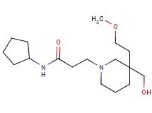N-cyclopentyl-3-[3-(hydroxymethyl)-3-(2-methoxyethyl)-1-piperidinyl]propanamide