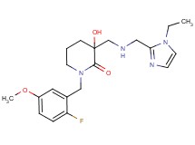 3-({[(1-ethyl-1H-imidazol-2-yl)methyl]amino}methyl)-1-(2-fluoro-5-methoxybenzyl)-3-hydroxypiperidin-2-one