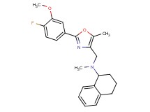 N-{[2-(4-fluoro-3-methoxyphenyl)-5-methyl-1,3-oxazol-4-yl]methyl}-N-methyl-1,2,3,4-tetrahydro-1-naphthalenamine