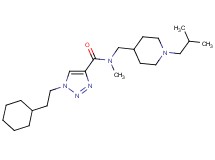 1-(2-cyclohexylethyl)-N-[(1-isobutyl-4-piperidinyl)methyl]-N-methyl-1H-1,2,3-triazole-4-carboxamide