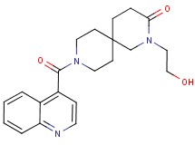 2-(2-hydroxyethyl)-9-(quinolin-4-ylcarbonyl)-2,9-diazaspiro[5.5]undecan-3-one