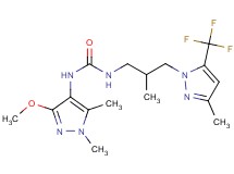 N-(3-methoxy-1,5-dimethyl-1H-pyrazol-4-yl)-N'-{2-methyl-3-[3-methyl-5-(trifluoromethyl)-1H-pyrazol-1-yl]propyl}urea