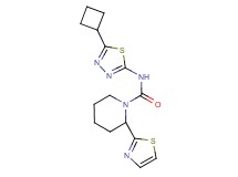 N-(5-cyclobutyl-1,3,4-thiadiazol-2-yl)-2-(1,3-thiazol-2-yl)piperidine-1-carboxamide