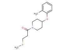 4-(2-methylphenoxy)-1-[3-(methylthio)propanoyl]piperidine
