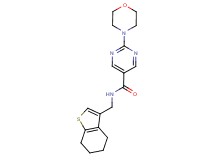 2-morpholin-4-yl-N-(4,5,6,7-tetrahydro-1-benzothien-3-ylmethyl)pyrimidine-5-carboxamide