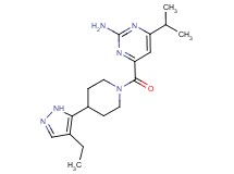 4-{[4-(4-ethyl-1H-pyrazol-5-yl)piperidin-1-yl]carbonyl}-6-isopropylpyrimidin-2-amine