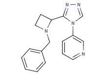 3-[3-(1-benzylazetidin-2-yl)-4H-1,2,4-triazol-4-yl]pyridine
