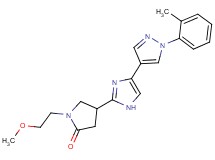 1-(2-methoxyethyl)-4-{4-[1-(2-methylphenyl)-1H-pyrazol-4-yl]-1H-imidazol-2-yl}-2-pyrrolidinone