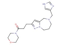 5-(1H-imidazol-4-ylmethyl)-2-[3-(4-morpholinyl)-3-oxopropyl]-5,6,7,8-tetrahydro-4H-pyrazolo[1,5-a][1,4]diazepine