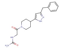 N-{2-[4-(3-benzyl-1H-pyrazol-5-yl)piperidin-1-yl]-2-oxoethyl}urea