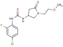 N-(4-chloro-2-fluorophenyl)-N'-[1-(2-methoxyethyl)-5-oxopyrrolidin-3-yl]urea