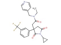 2-{1-cyclopropyl-2,5-dioxo-3-[3-(trifluoromethyl)phenyl]-3-pyrrolidinyl}-N-ethyl-N-(4-pyridinylmethyl)acetamide