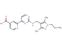 2-(2-{[(3,5-dimethyl-1-propyl-1H-pyrazol-4-yl)methyl]amino}pyrimidin-4-yl)isonicotinic acid