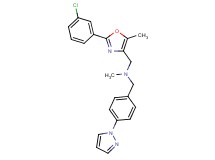 1-[2-(3-chlorophenyl)-5-methyl-1,3-oxazol-4-yl]-N-methyl-N-[4-(1H-pyrazol-1-yl)benzyl]methanamine