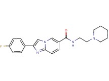 2-(4-fluorophenyl)-N-(2-piperidin-1-ylethyl)imidazo[1,2-a]pyridine-6-carboxamide