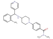 N,N-dimethyl-4-(4-{[(2-methylphenyl)(4-pyridinyl)methyl]amino}-1-piperidinyl)benzamide