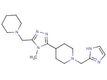 1-(1H-imidazol-2-ylmethyl)-4-[4-methyl-5-(piperidin-1-ylmethyl)-4H-1,2,4-triazol-3-yl]piperidine