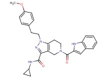N-cyclopropyl-5-(1H-indol-2-ylcarbonyl)-1-[2-(4-methoxyphenyl)ethyl]-4,5,6,7-tetrahydro-1H-pyrazolo[4,3-c]pyridine-3-carboxamide