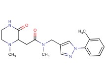 N-methyl-2-(1-methyl-3-oxo-2-piperazinyl)-N-{[1-(2-methylphenyl)-1H-pyrazol-4-yl]methyl}acetamide