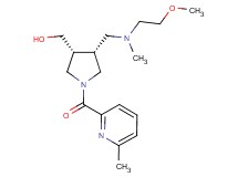 {(3R*,4R*)-4-{[(2-methoxyethyl)(methyl)amino]methyl}-1-[(6-methyl-2-pyridinyl)carbonyl]-3-pyrrolidinyl}methanol