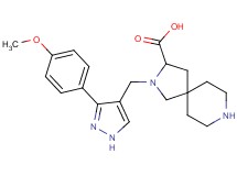 2-{[3-(4-methoxyphenyl)-1H-pyrazol-4-yl]methyl}-2,8-diazaspiro[4.5]decane-3-carboxylic acid