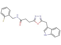 N-(2-fluorobenzyl)-3-[5-(1H-indol-3-ylmethyl)-1,3,4-oxadiazol-2-yl]propanamide