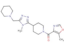 1-[(5-methyl-1,3-oxazol-4-yl)carbonyl]-4-[4-methyl-5-(piperidin-1-ylmethyl)-4H-1,2,4-triazol-3-yl]piperidine