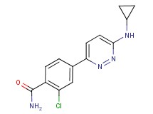 2-chloro-4-[6-(cyclopropylamino)pyridazin-3-yl]benzamide
