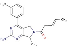 7-methyl-4-(3-methylphenyl)-6-[(3E)-pent-3-enoyl]-6,7-dihydro-5H-pyrrolo[3,4-d]pyrimidin-2-amine