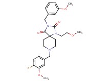 8-(4-fluoro-3-methoxybenzyl)-3-(3-methoxybenzyl)-1-(2-methoxyethyl)-1,3,8-triazaspiro[4.5]decane-2,4-dione