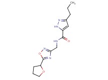 3-propyl-N-{[5-(tetrahydro-2-furanyl)-1,2,4-oxadiazol-3-yl]methyl}-1H-pyrazole-5-carboxamide