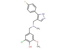 2-chloro-4-{[{[5-(4-fluorophenyl)-1H-pyrazol-4-yl]methyl}(methyl)amino]methyl}-6-methoxyphenol