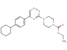 ethyl 4-[5-(4-cyclohexylphenyl)-1,2,4-triazin-3-yl]-1-piperazinecarboxylate