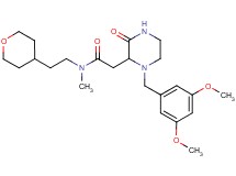 2-[1-(3,5-dimethoxybenzyl)-3-oxo-2-piperazinyl]-N-methyl-N-[2-(tetrahydro-2H-pyran-4-yl)ethyl]acetamide
