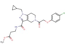 methyl N-{[5-[(4-chlorophenoxy)acetyl]-1-(cyclopropylmethyl)-4,5,6,7-tetrahydro-1H-pyrazolo[4,3-c]pyridin-3-yl]carbonyl}-beta-alaninate
