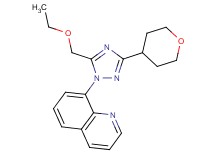 8-[5-(ethoxymethyl)-3-(tetrahydro-2H-pyran-4-yl)-1H-1,2,4-triazol-1-yl]quinoline