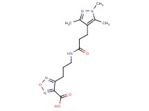 4-(3-{[3-(1,3,5-trimethyl-1H-pyrazol-4-yl)propanoyl]amino}propyl)-1,2,5-oxadiazole-3-carboxylic acid