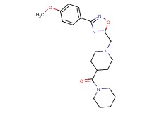 1-{[3-(4-methoxyphenyl)-1,2,4-oxadiazol-5-yl]methyl}-4-(1-piperidinylcarbonyl)piperidine