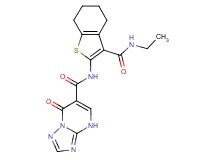 N-{3-[(ethylamino)carbonyl]-4,5,6,7-tetrahydro-1-benzothien-2-yl}-7-oxo-4,7-dihydro[1,2,4]triazolo[1,5-a]pyrimidine-6-carboxamide