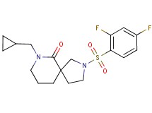 7-(cyclopropylmethyl)-2-[(2,4-difluorophenyl)sulfonyl]-2,7-diazaspiro[4.5]decan-6-one