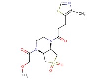 (4aR*,7aS*)-1-(methoxyacetyl)-4-[3-(4-methyl-1,3-thiazol-5-yl)propanoyl]octahydrothieno[3,4-b]pyrazine 6,6-dioxide