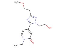 1-ethyl-4-[1-(2-hydroxyethyl)-3-(2-methoxyethyl)-1H-1,2,4-triazol-5-yl]pyridin-2(1H)-one