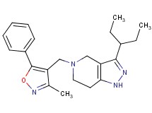 3-(1-ethylpropyl)-5-[(3-methyl-5-phenyl-4-isoxazolyl)methyl]-4,5,6,7-tetrahydro-1H-pyrazolo[4,3-c]pyridine trifluoroacetate