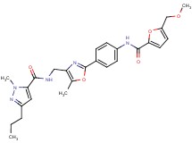 N-{[2-(4-{[5-(methoxymethyl)-2-furoyl]amino}phenyl)-5-methyl-1,3-oxazol-4-yl]methyl}-1-methyl-3-propyl-1H-pyrazole-5-carboxamide