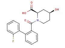 (2R*,4S*)-1-[(2'-fluorobiphenyl-2-yl)carbonyl]-4-hydroxypiperidine-2-carboxylic acid